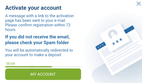 Verify your 1xBet Account Finish the Registration Process