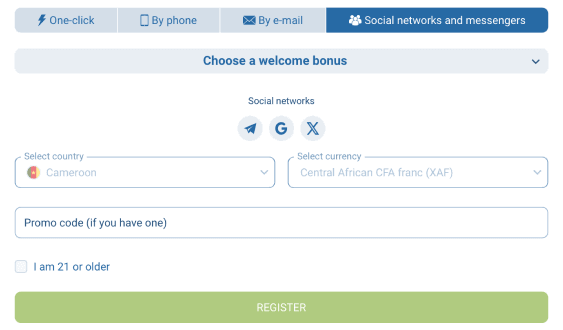 How to register by Social Networks at 1xBet Registration by Social Networks
